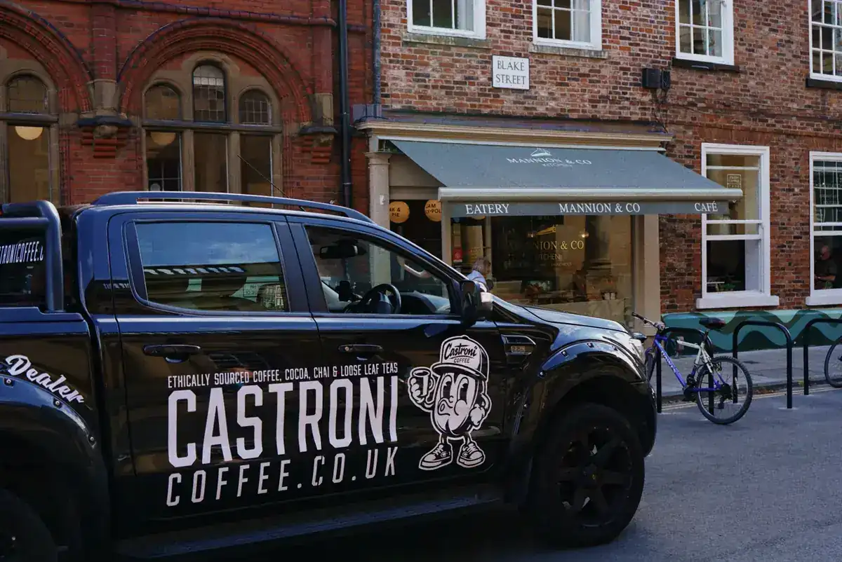 The Castroni Coffee pickup on a delivery round in Huddersfield